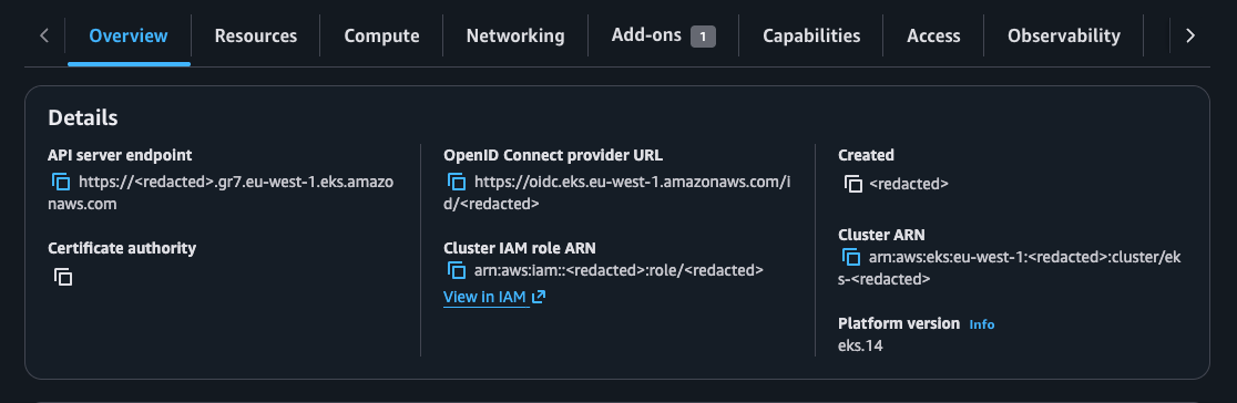 Example EKS cluster Issuer